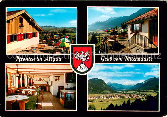 Pfronten Ostallgaeu Bayern Milchhaeusle Terrasse Gaststube Panorama