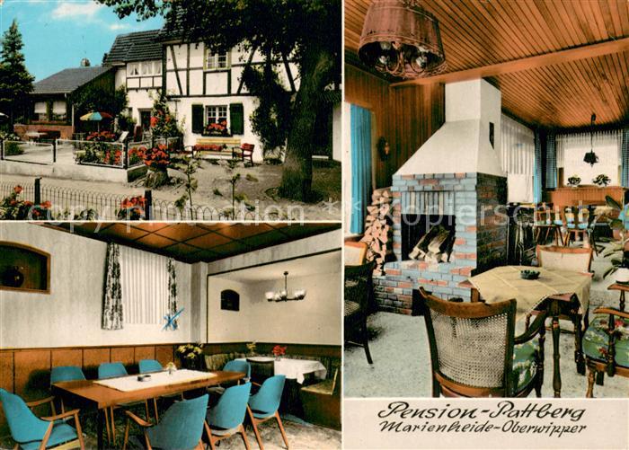 Oberwipper Marienheide Pension Pattberg Gaststube Kaminzimmer