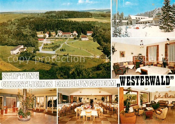 Rehe Westerwald Fliegeraufnahme Christliches Erholungsheim Gastraeume Foyer