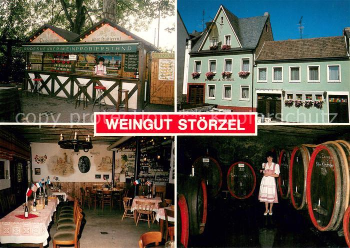 Ruedesheim am Rhein Weingut Stoerzel Wein Probierstand Gaststube Weinkeller