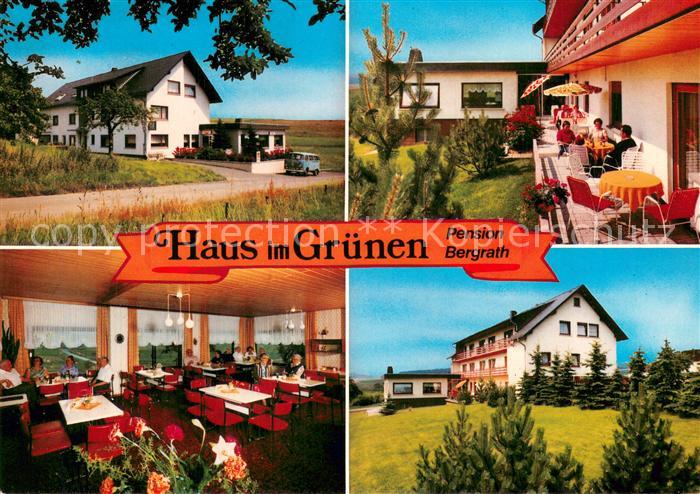 Waldbrunn Westerwald Haus im Gruenen Pension Bergrath Gaststube Terrasse