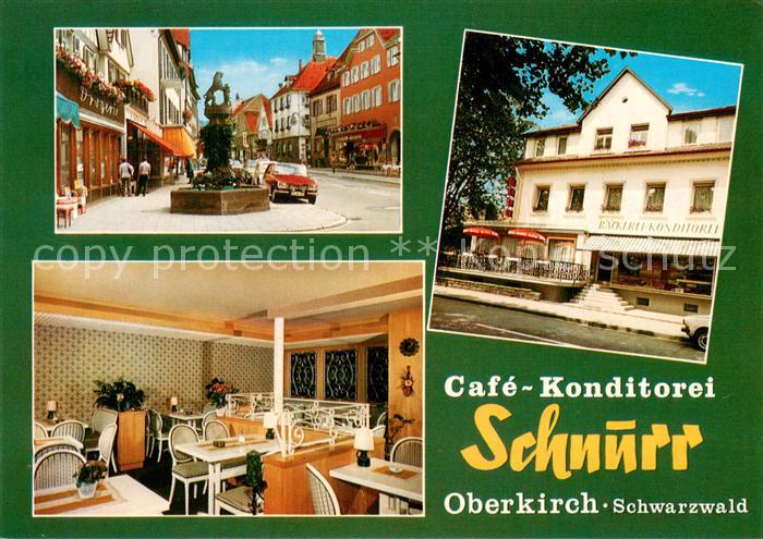 Oberkirch Baden Cafe Konditorei Schnurr Gaststube Brunnen