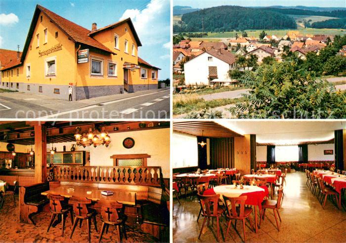 Nieder-Kainsbach Speisegaststaette Burg Schnellerts Gastraeume Panorama