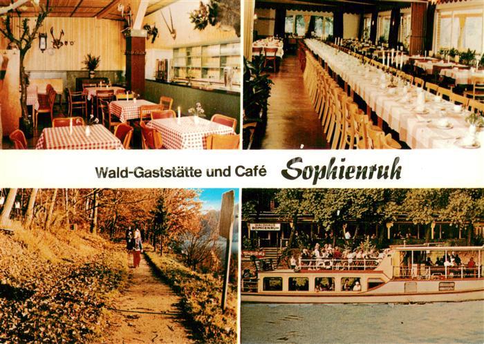 Peine Wald Gaststaette und Cafe Sophienruh Gastraeume Waldweg Fahrgastschiff