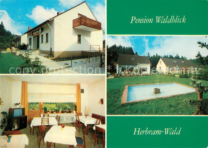 Herbram Pension Waldblick Gaststube Pool