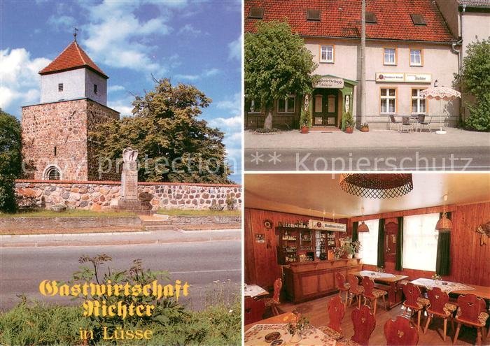 Luesse Gastwirtschaft Pension Richter Gaststube Turm