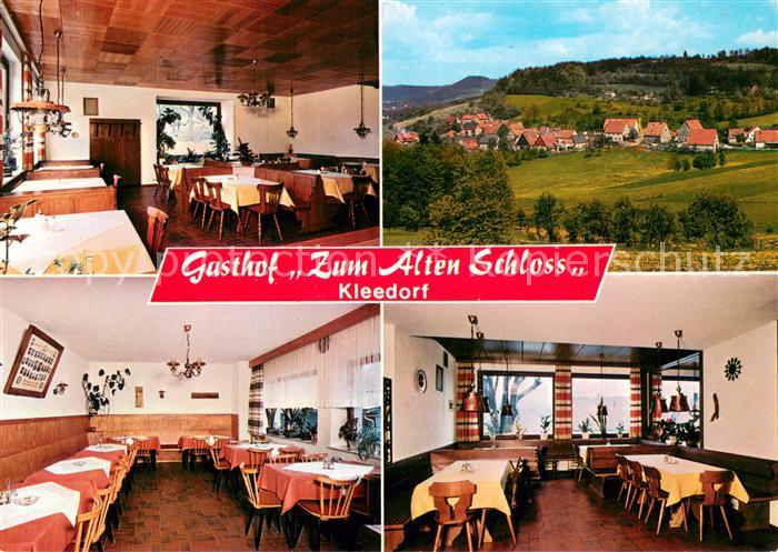 Kleedorf Gasthof Zum Alten Schloss Gastraeume Panorama