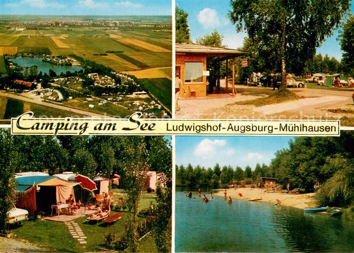 Ludwigshof Fliegeraufnahme Camping am See mit Rasthaus Strand