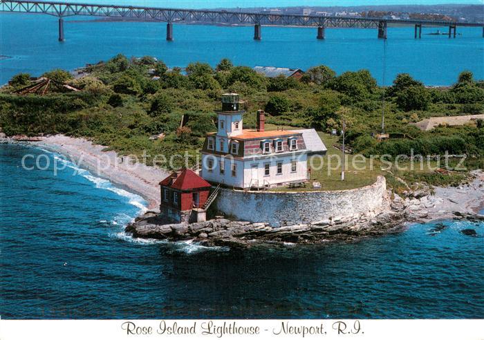 Newport Rhode Island Rose Island Lighthouse Air view