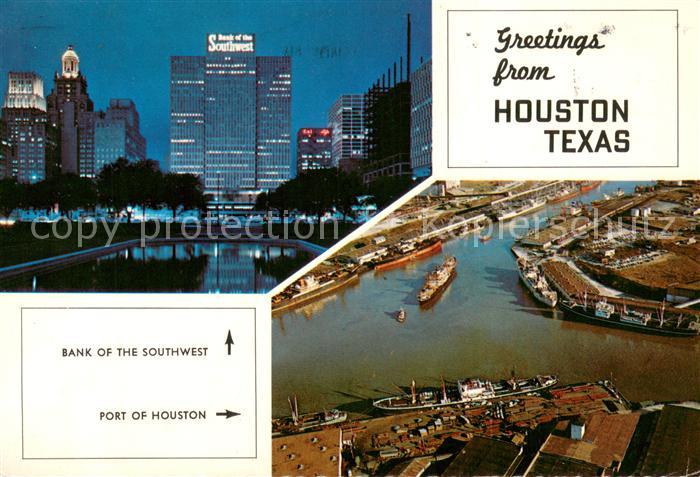 Houston  Texas USA Bank of the Southwest Port of Houston Air view