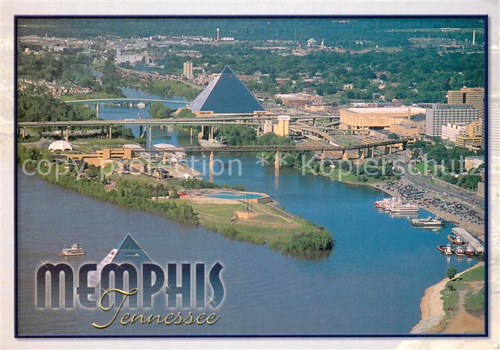 Memphis Tennessee The Memphis Riverfront Aerial view