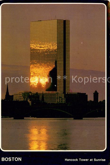 Boston Massachusetts Hancock Tower at Sunrise