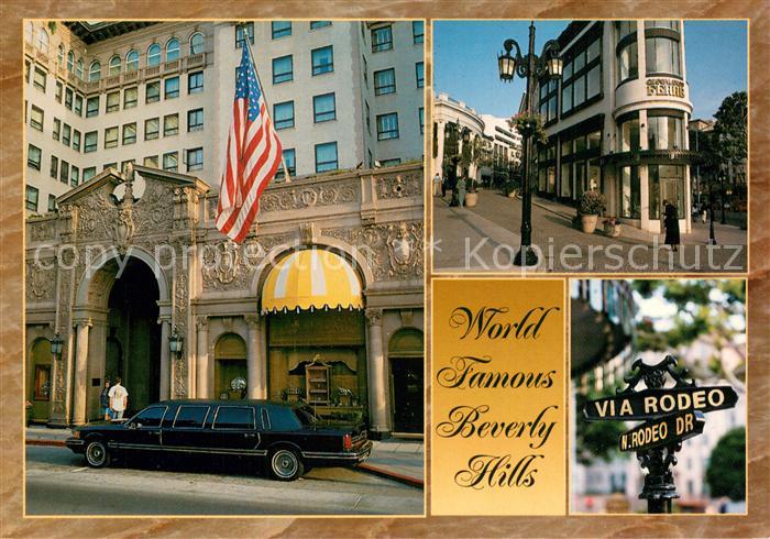 Beverly Hills California Hotels Restaurants and upper bracket department stores
