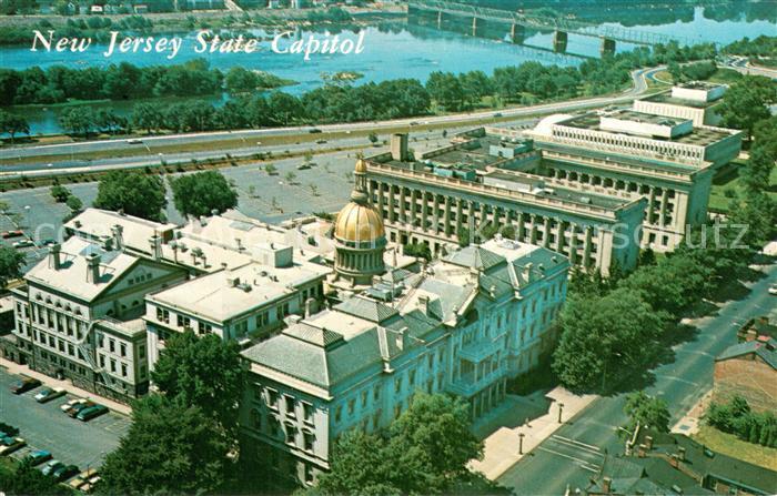 Trenton New Jersey The State Capitol Delaware River aerial view