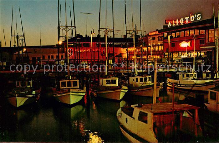 San Francisco California Fishermans Wharf at night
