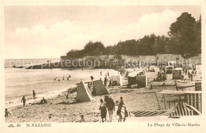Saint-Nazaire 44 La plage de Ville ès Martin
