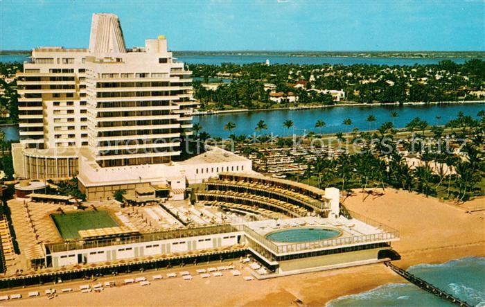 Miami Beach Bright Sun Colony Eden Roc Hotel Yacht Club Beach Atlantic Ocean