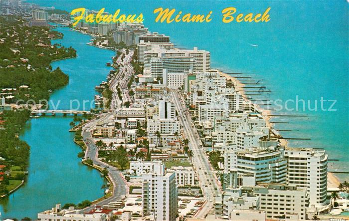 Miami Beach Collins Avenue aerial view