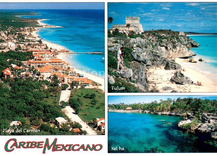Playa Del Carmen Mexico Tulum Xel ha Kuestenpanorama Strand