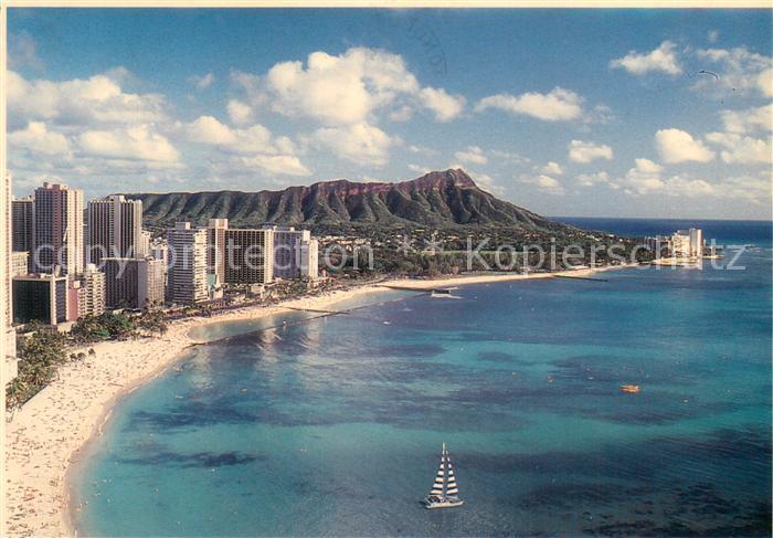 Honolulu Aerial view of majestic Diamon Head Pacific Ocean
