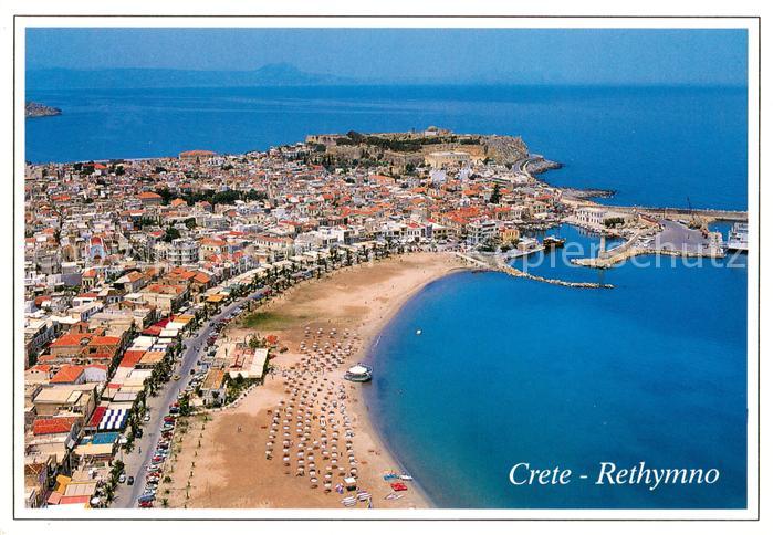 Rethymno Kreta Stadtpanorama Strand Hafen