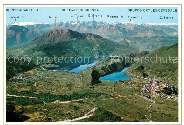 Levico Terme Laghi Caldonazzo Alpi veduta aerea
