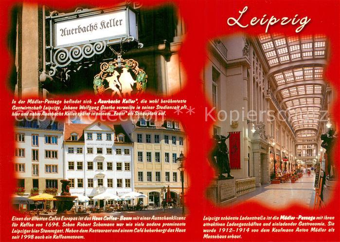 LEIPZIG Sachsen Auerbachs Keller Maedler-Passage Ladenstrasse Cafe