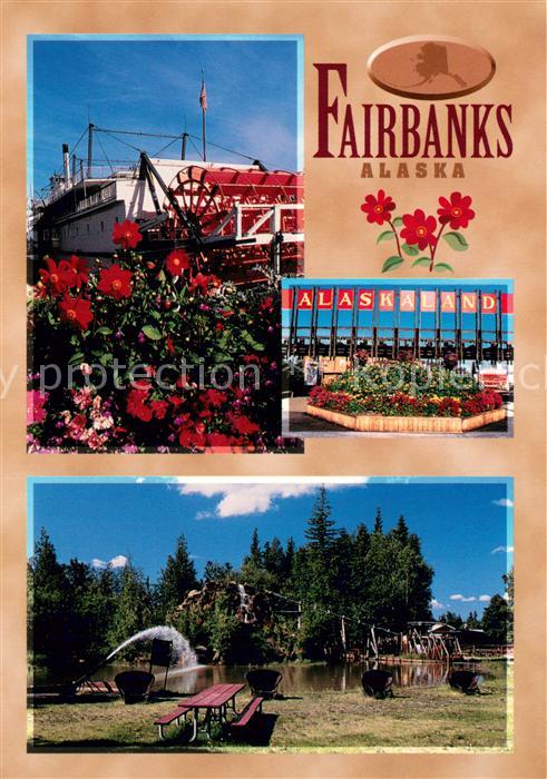 Fairbanks Alaska Alaskaland Riverboat Nenana Flowers