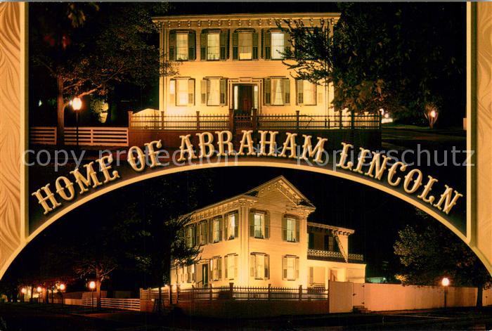 Springfield Illinois Home of Abraham Lincoln National Historic Site illuminated