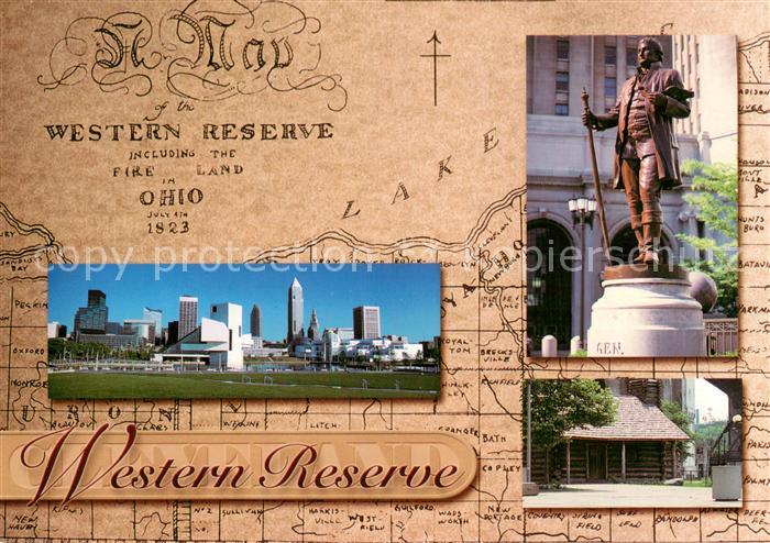 Cleveland Ohio Western Reserve Monument Gen. Moses Downtown City