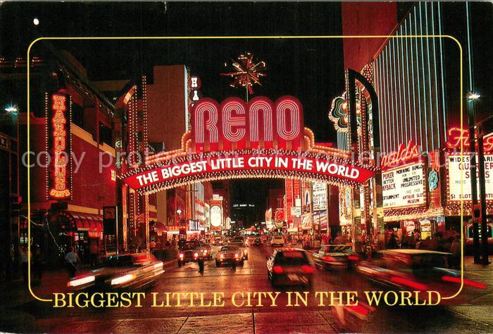 Reno Nevada Reno Arch downtown Biggest little city in the world at night