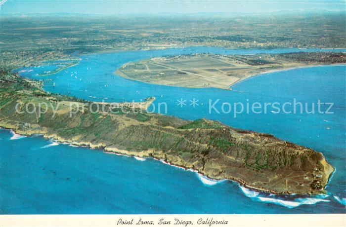 San Diego California Point Loma San Diego Bay aerial view