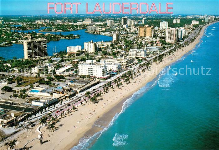 Fort Lauderdale Florida Main hotels along A1A looking north aerial view
