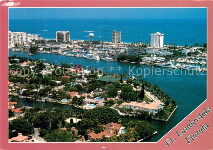 Fort Lauderdale Florida Waterways beachside community aerial view