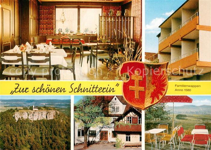 Romansthal Oberfranken Gasthof Zur schoenen Schnitterin Familienwappen Landschaf