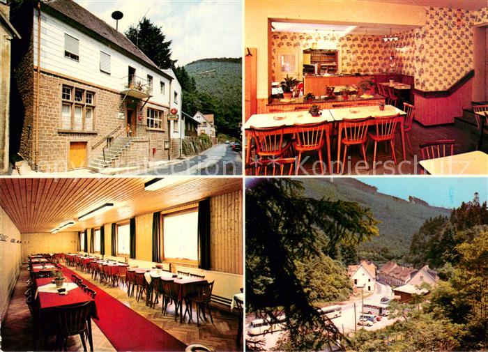 Helmbach Elmstein Gasthaus Pension Schmitt Gastraum Ortsansicht