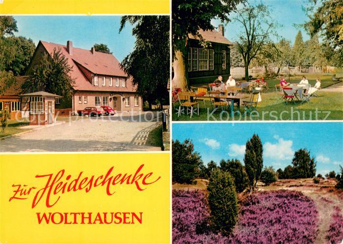 Wolthausen Gasthaus Zur Heideschenke Gartenterrasse Heidelandschaft