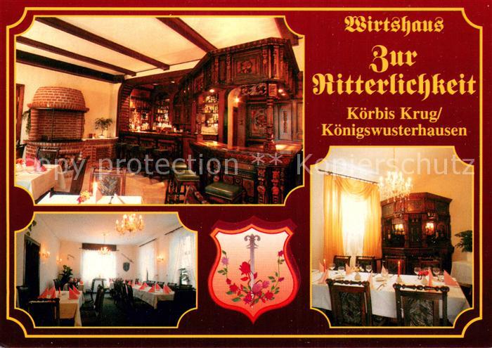 Koerbis Krug Wirtshaus zur Ritterlichkeit Kaminzimmer Restaurant