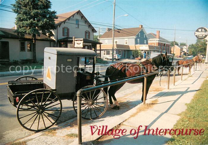 Intercourse PA Amish Seasons Horse drawn carriages
