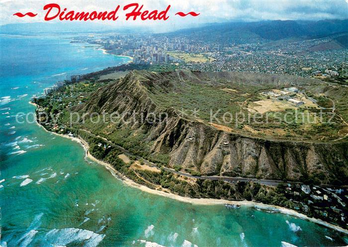 Honolulu Diamond Head Crater Air Traffic Control Center aerial view