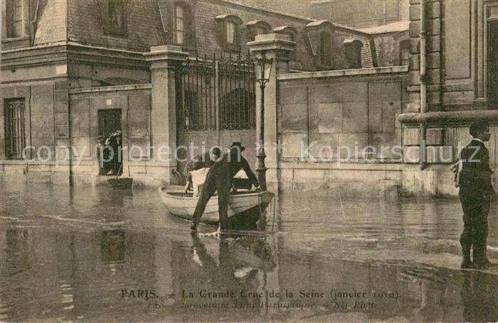 Paris 75 La grande crue de la Seine Hochwasserka