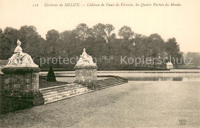 Maincy Chateau de Vaux le Vicomte les quatre Patries du Monde