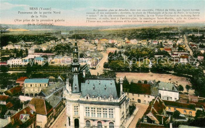 Sens 89 Panorama de la partie nord de la ville