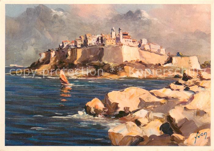 Calvi La Citadelle Peinture Kuenstlerkarte