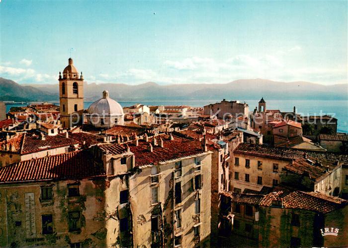 Ajaccio Aspect de la vieille ville Clocher et Dôme de la Cathedrale