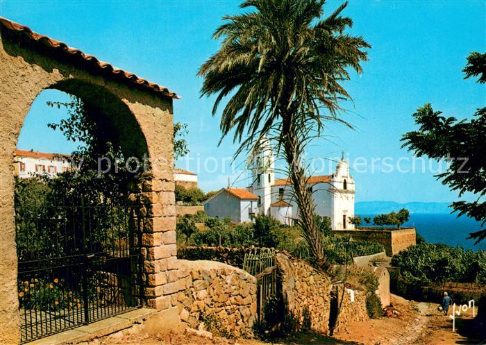 Cargese Palmier exotique et la voûte romane