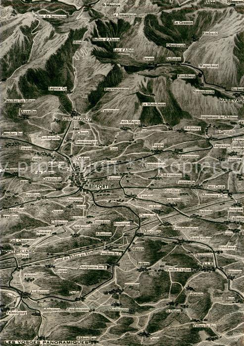 Belfort 90 Les Vosges panoramiques vue a vol d oiseau