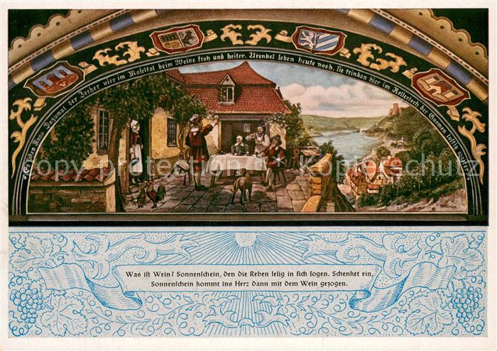 Flensburg Wandbild im Gnomenkeller Historische Gaststaette