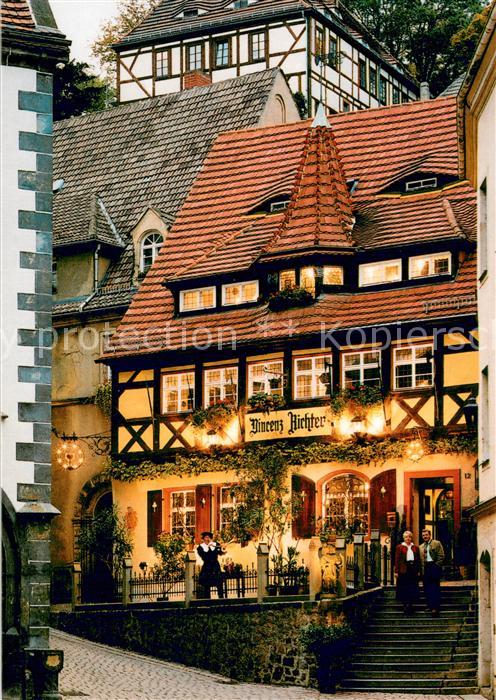 Meissen Elbe Sachsen Romantikrestaurant Weinstube Vincenz Richter Fachwerkhaus