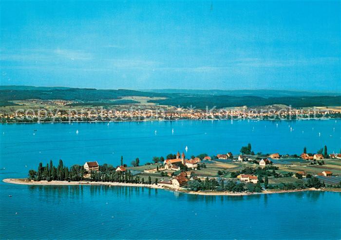 Insel Reichenau Bodensee Fliegeraufnahme mit Niederzell